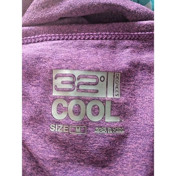 32 Degrees Womens Top Size Medium Purple Knit Short Sleeve - Picture 5 of 6